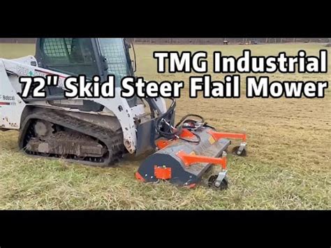 TMG Industrial 72” Hydraulic Skid Steer Flail Mower, TMG